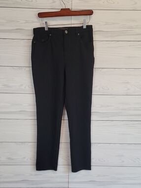 Gloria Vanderbilt Amanda Black Straight-Leg Pants High-Rise Womens Size 8